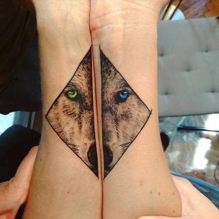 Sisters Tattoo Wolf