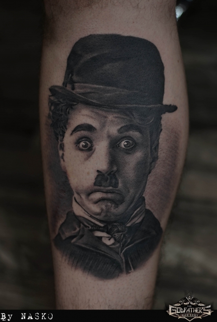 Charlie Chaplin - Godfather's Tattoo Nürnberg - By NASKO