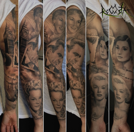 ärmel-Tattoo: Black´n Grey Sleeve 