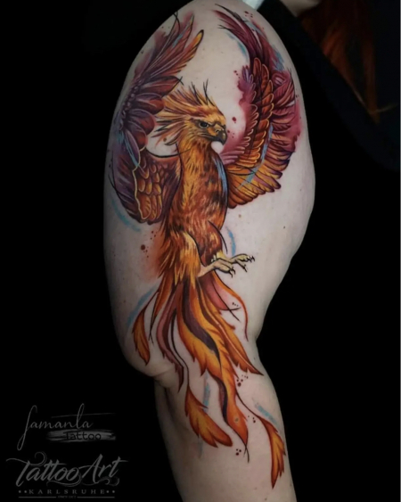 Phönix  aus dem Tattoo art Karlsruhe 