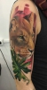 Löwin + Blatt Narben Cover-Up