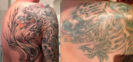 Rücken Cover-Up und Erweiterung im Japan-Fantasy Stile 