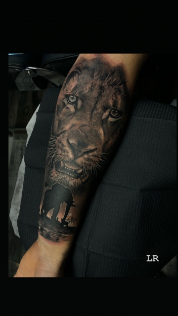 Löwen Tattoo / Afrika