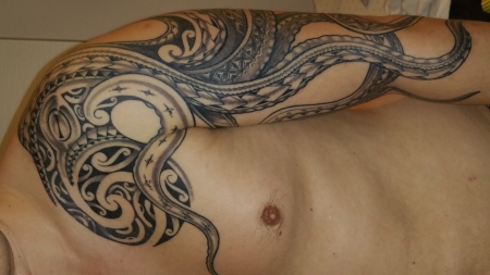 schulter maori-Tattoo: Octopus