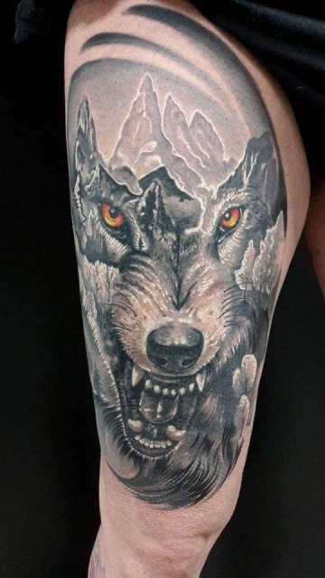 fantasy wolf head 