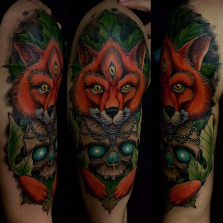 Fox & Skull, Neotraditional