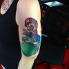 Super Mario auf Yoshi 