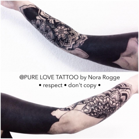 Blackwork Mandala Arm by PURE LOVE TATTOO Nora Rogge