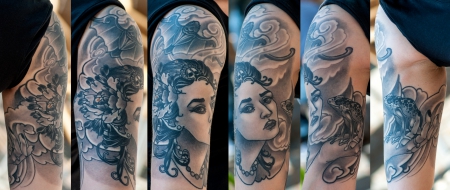 Halfsleeve *Lady mit Frosch*