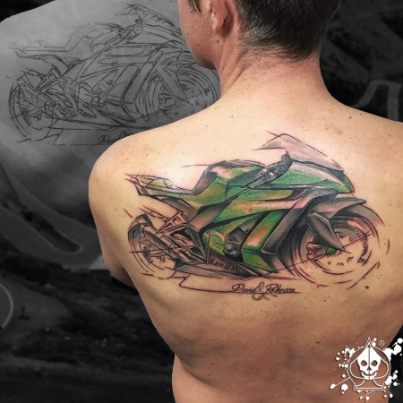 Kawasaki Technische Zeichnung