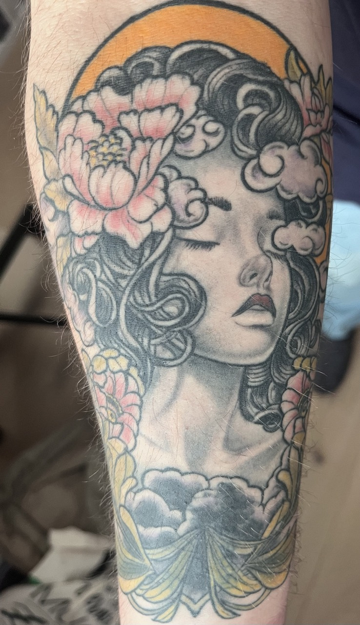 mauckimauk: Cloudy Floral Mind - Unterarm - Cover Up