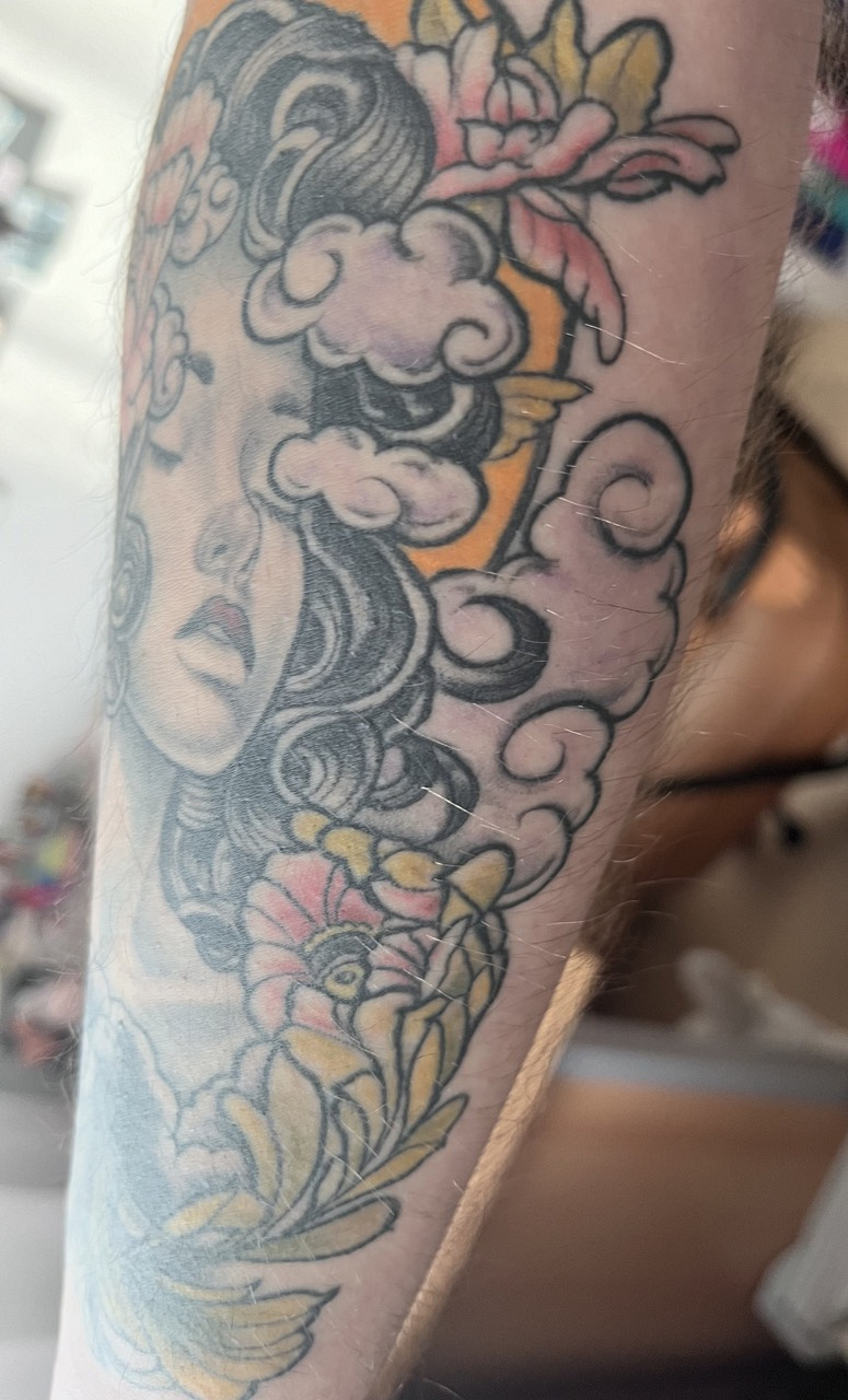 mauckimauk: Cloudy Floral Mind - Unterarm - Cover Up