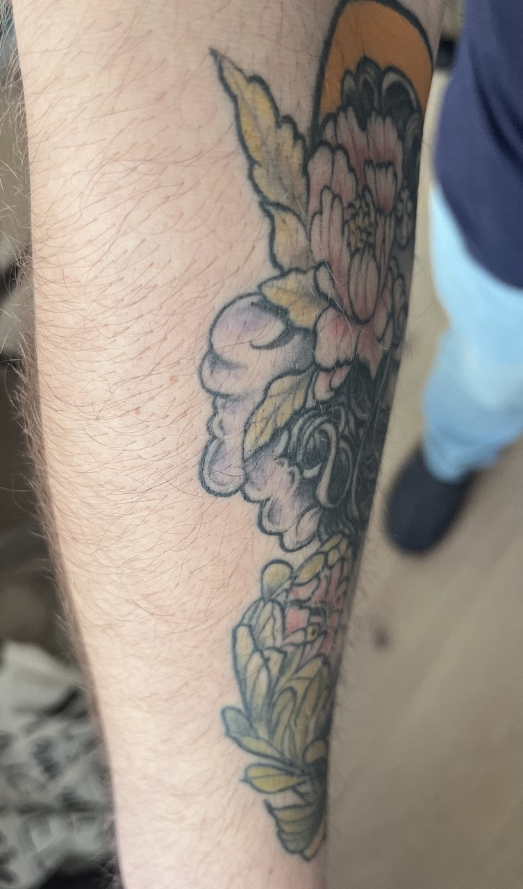 mauckimauk: Cloudy Floral Mind - Unterarm - Cover Up