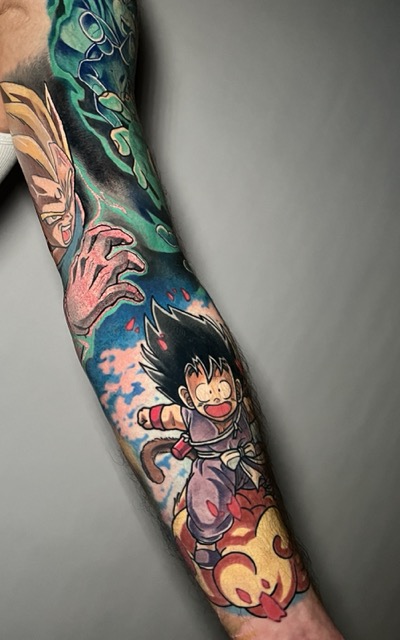 mauckimauk: Dragon Ball - (ドラゴンボール ) - Anime Arm Sleeve by Tim Lemper alias frechdachstattoo