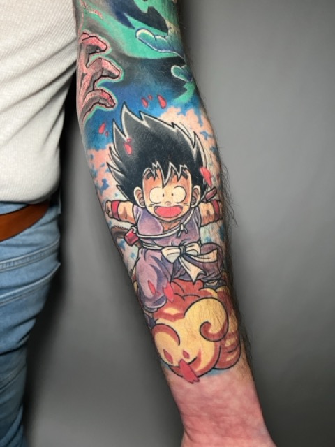 mauckimauk: Dragon Ball - (ドラゴンボール ) - Anime Arm Sleeve by Tim Lemper alias frechdachstattoo
