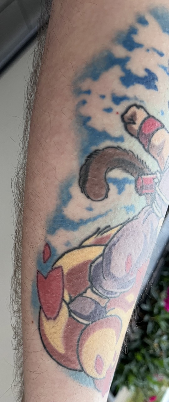 mauckimauk: Classic Kid Son Goku in seinem Lila GI - Unterarm
