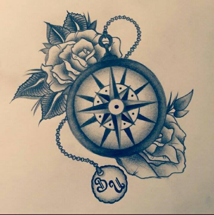 Kadda-: Kompass Tattoo Zeichnung