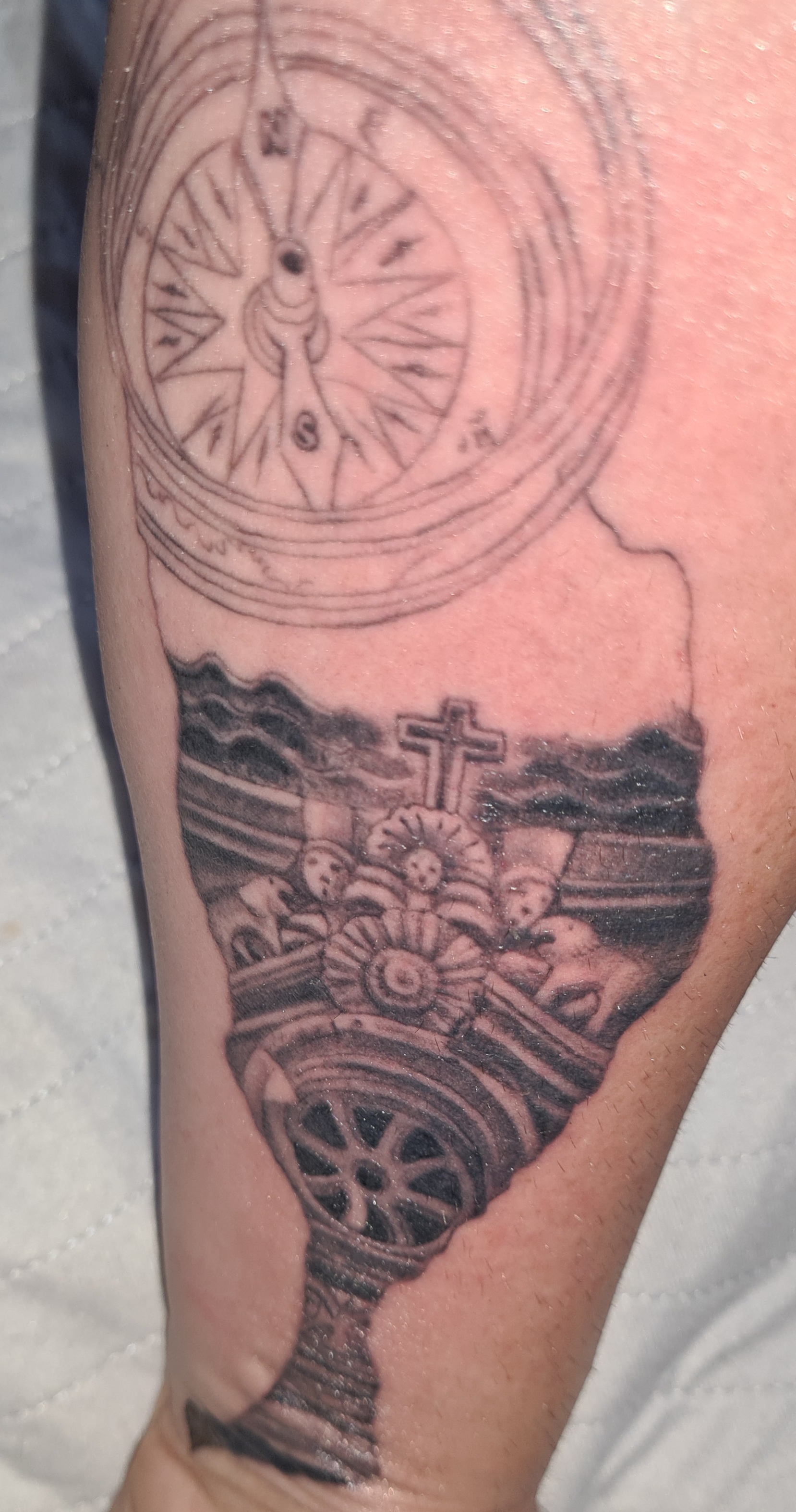 Streitwagen: Tattoo 1 Woche alt 