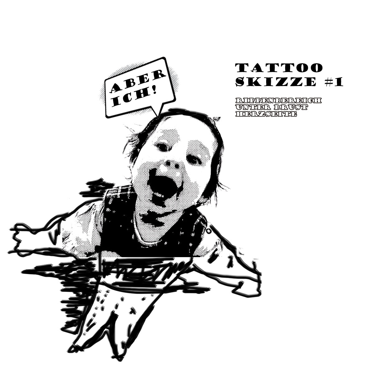 piaichdi: Studio gesucht für ein Tattoo. Motiv Körper im Comicstyle